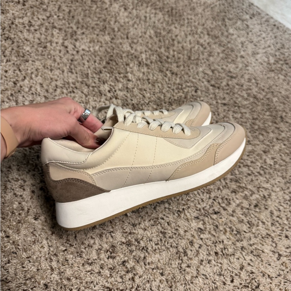 Beige and Tan Sneakers